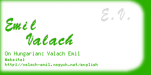 emil valach business card